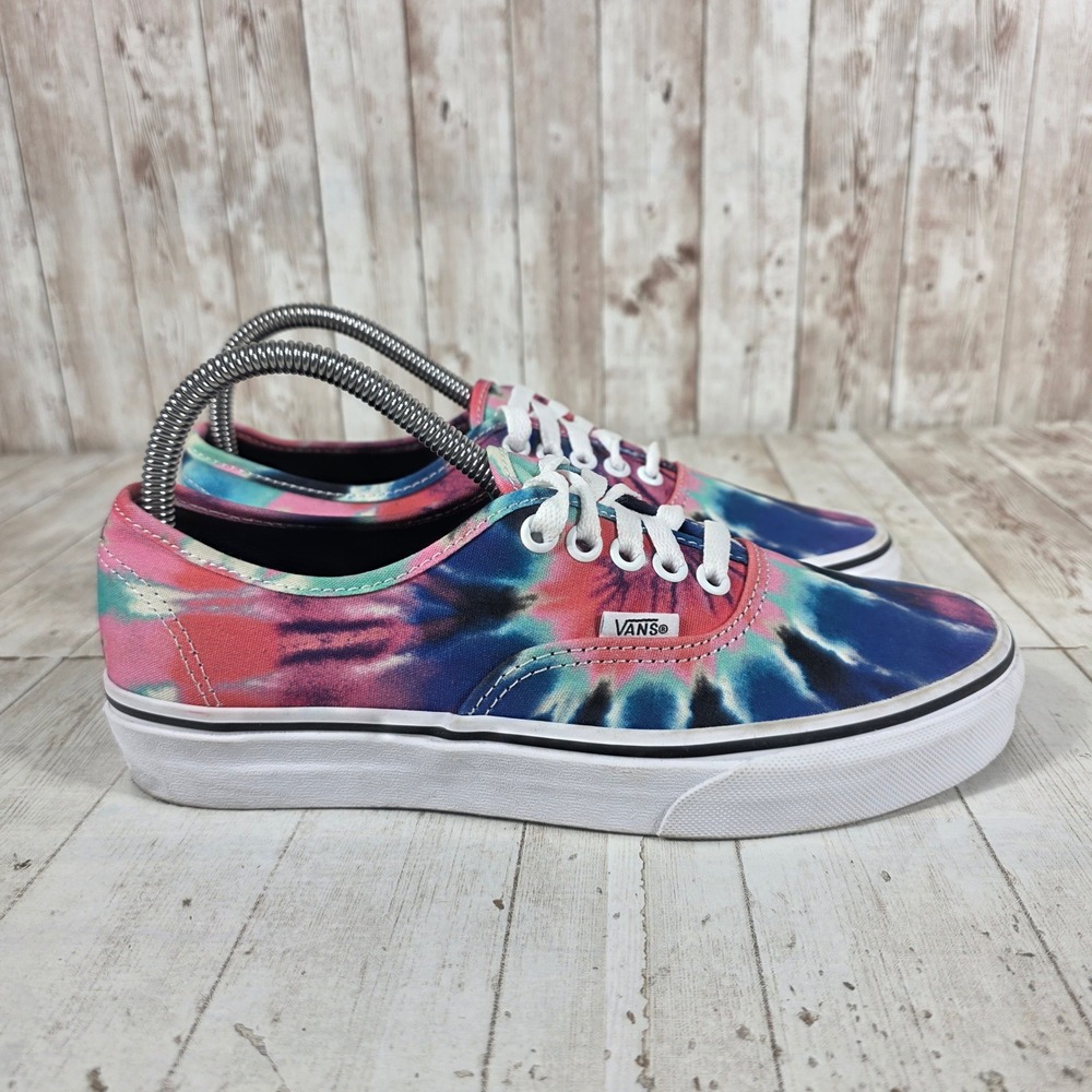 Vans Authentic Tie Dye Low Top Sneakers Multi-Color Canvas Mens 6.5 Wmns 8